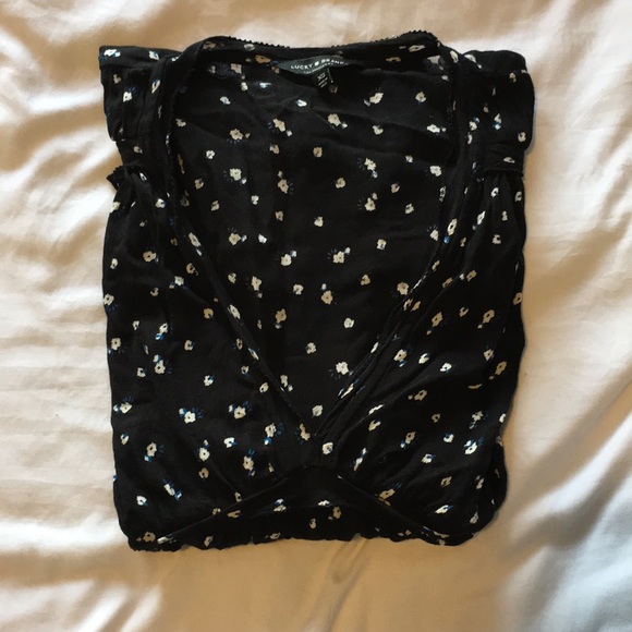 Lucky Brand V-Neck Blouse - Picture 1 of 8